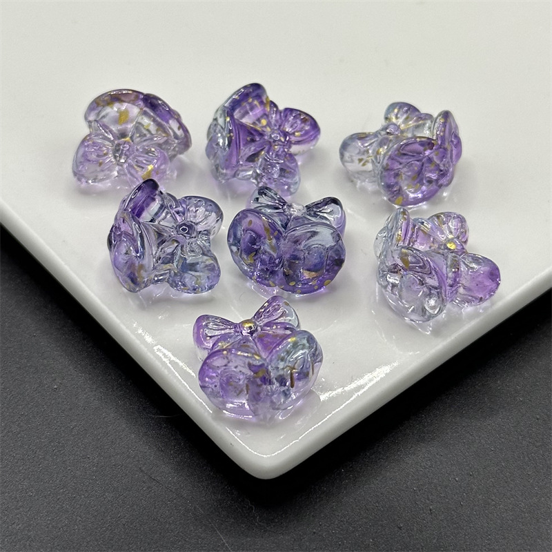 14:Purple Green sprinkling gold