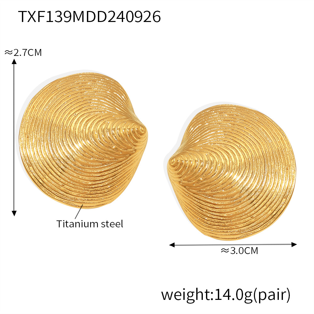 3:TXF139-Gold Earrings