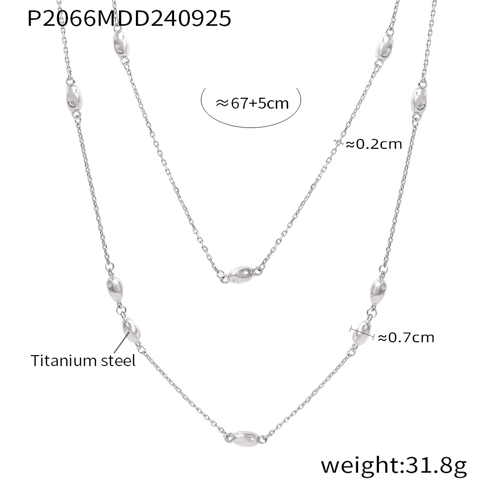 2:P2066-steel color necklace