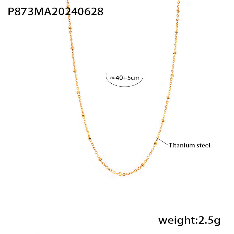 1:P873-gold cross clip bead chain thin