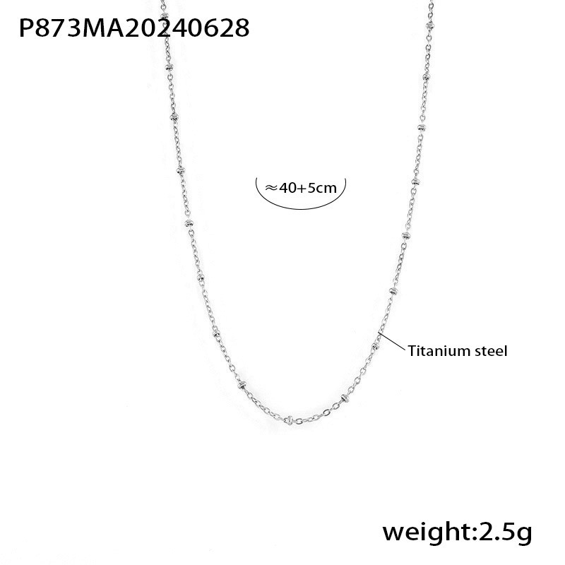 2:P873-steel color cross clip bead chain thin