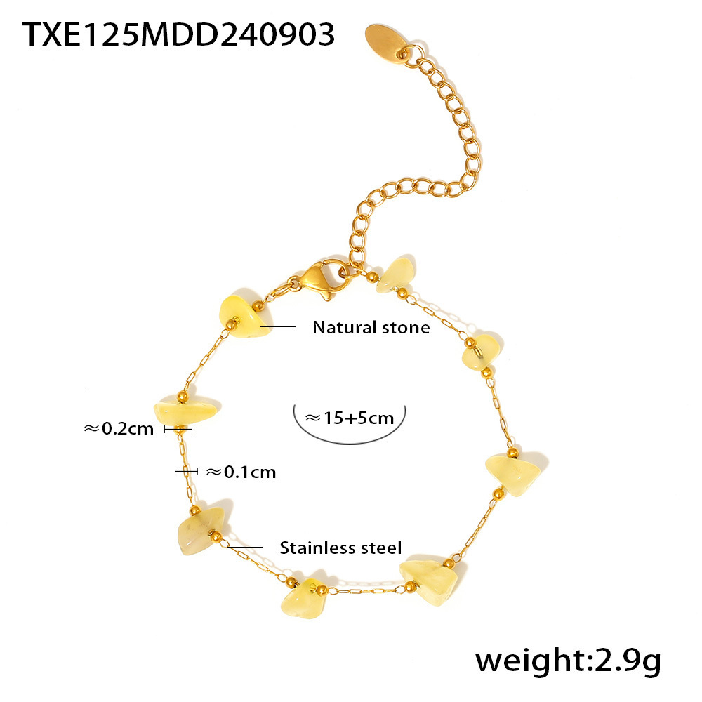 1:TXE125-gold bracelet (natural stone size color is slightly different, mind carefully)