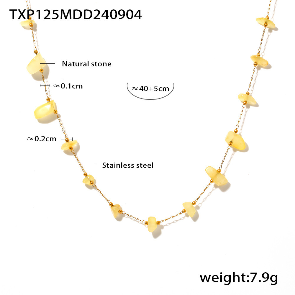 2:TXP125-gold necklace (natural stone size color is slightly different, mind carefully shot)