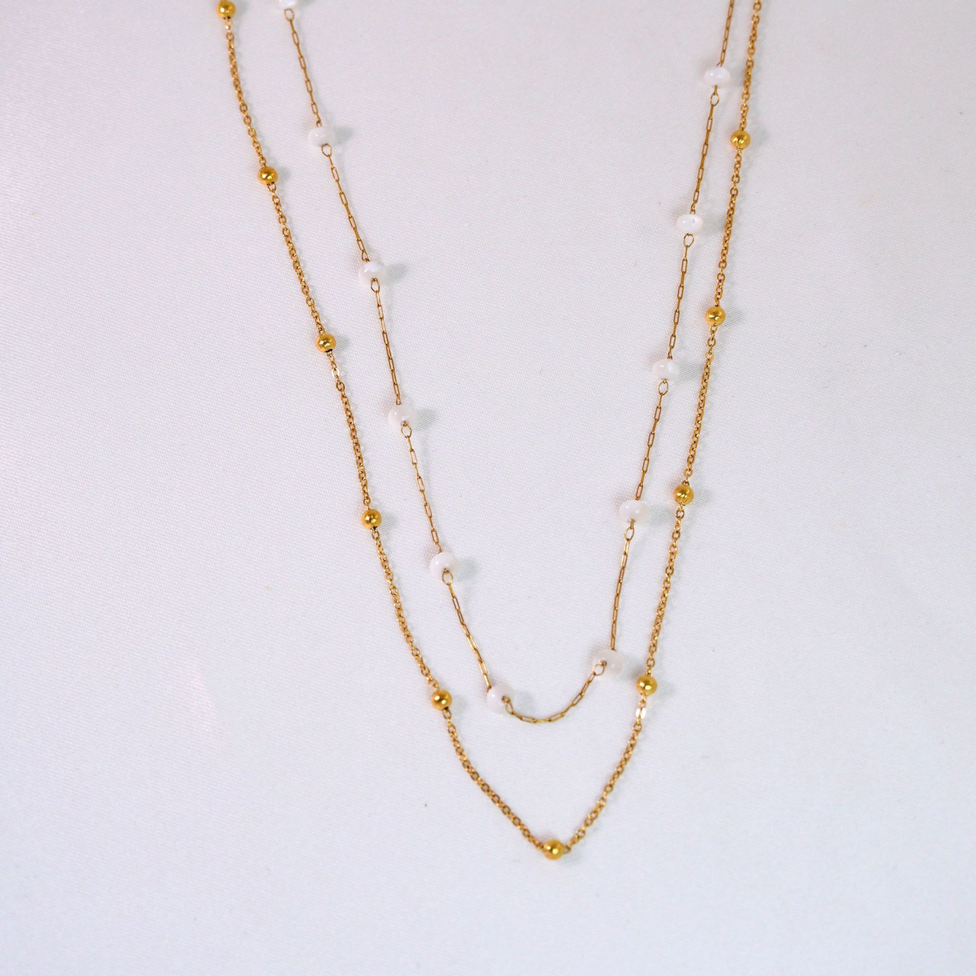 2:White shell double layer chain