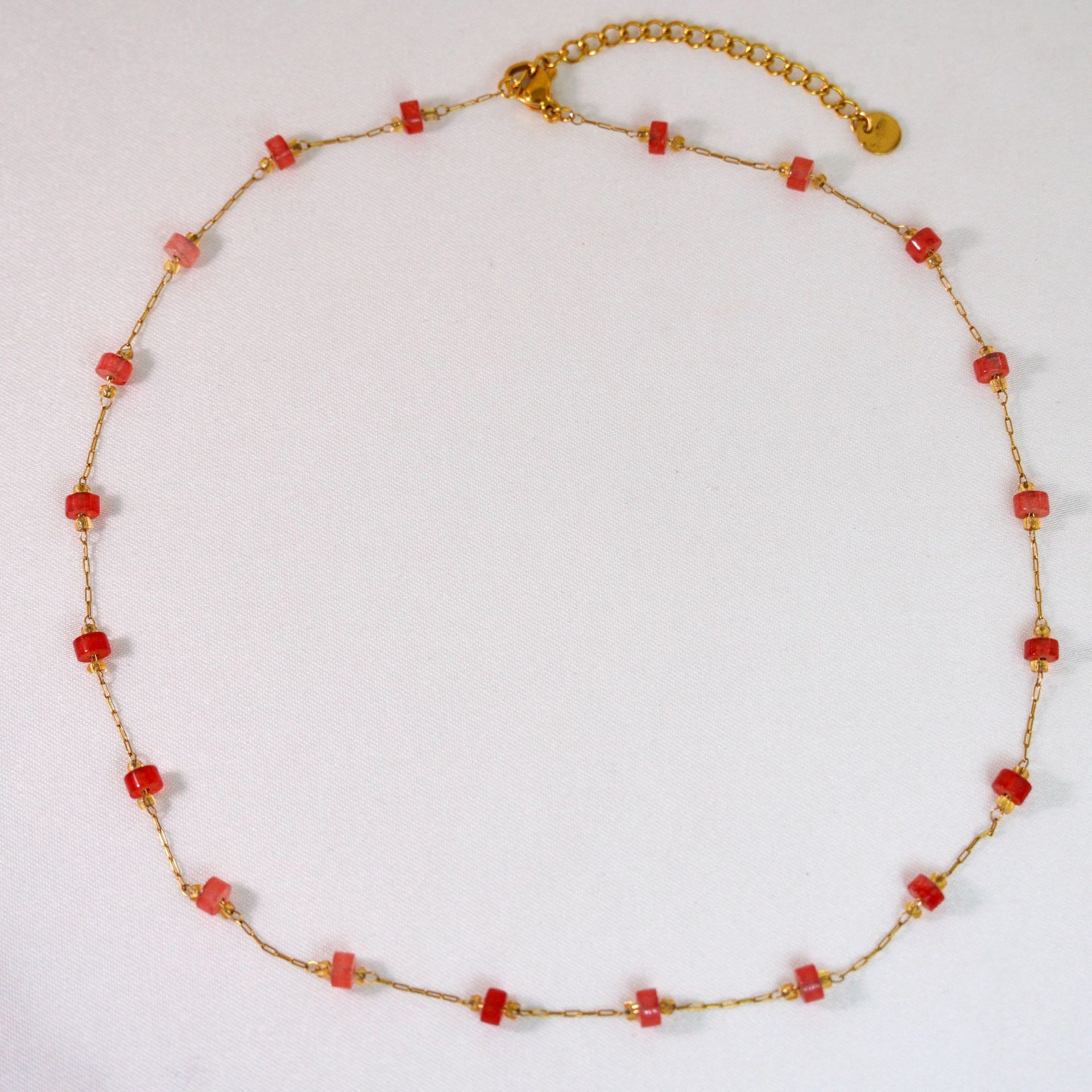 Strawberry crystal necklace 16-18inch