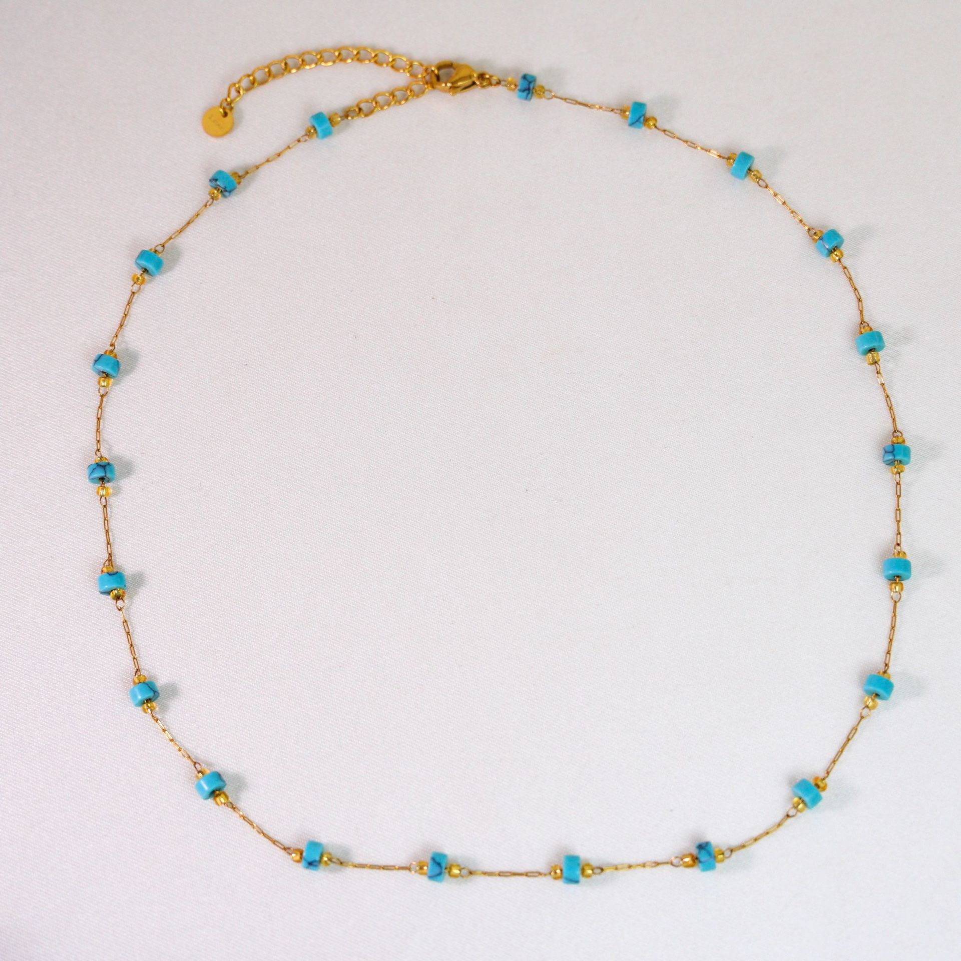 4:Turquoise blue necklace 16-18inch
