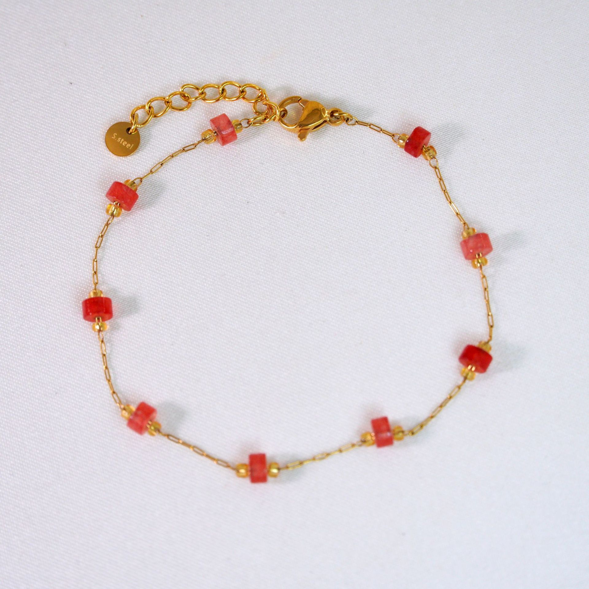 7:Strawberry crystal bracelet 6-8inch