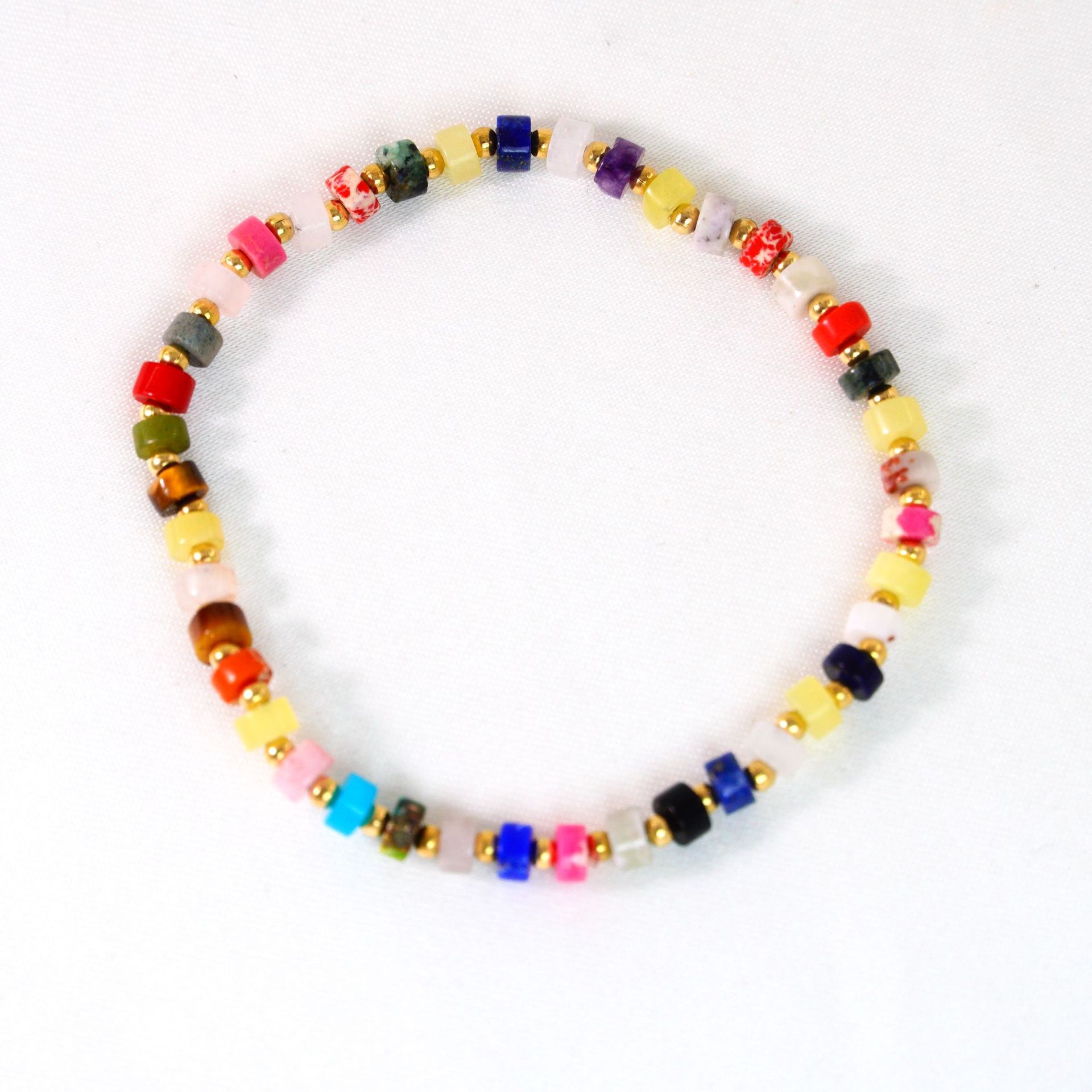 2:Dopamine natural stone beaded bracelet 6-8inch