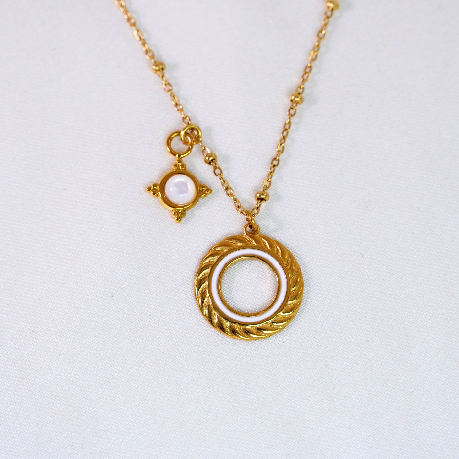 6:White necklace 16-18inch