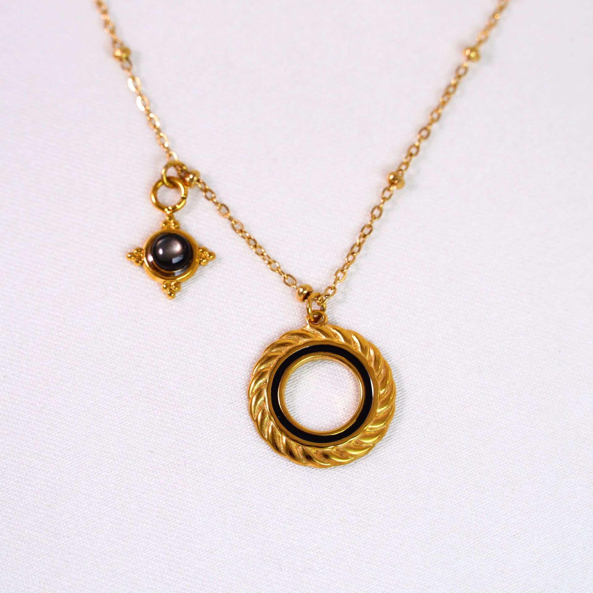 7:Black necklace 16-18inch