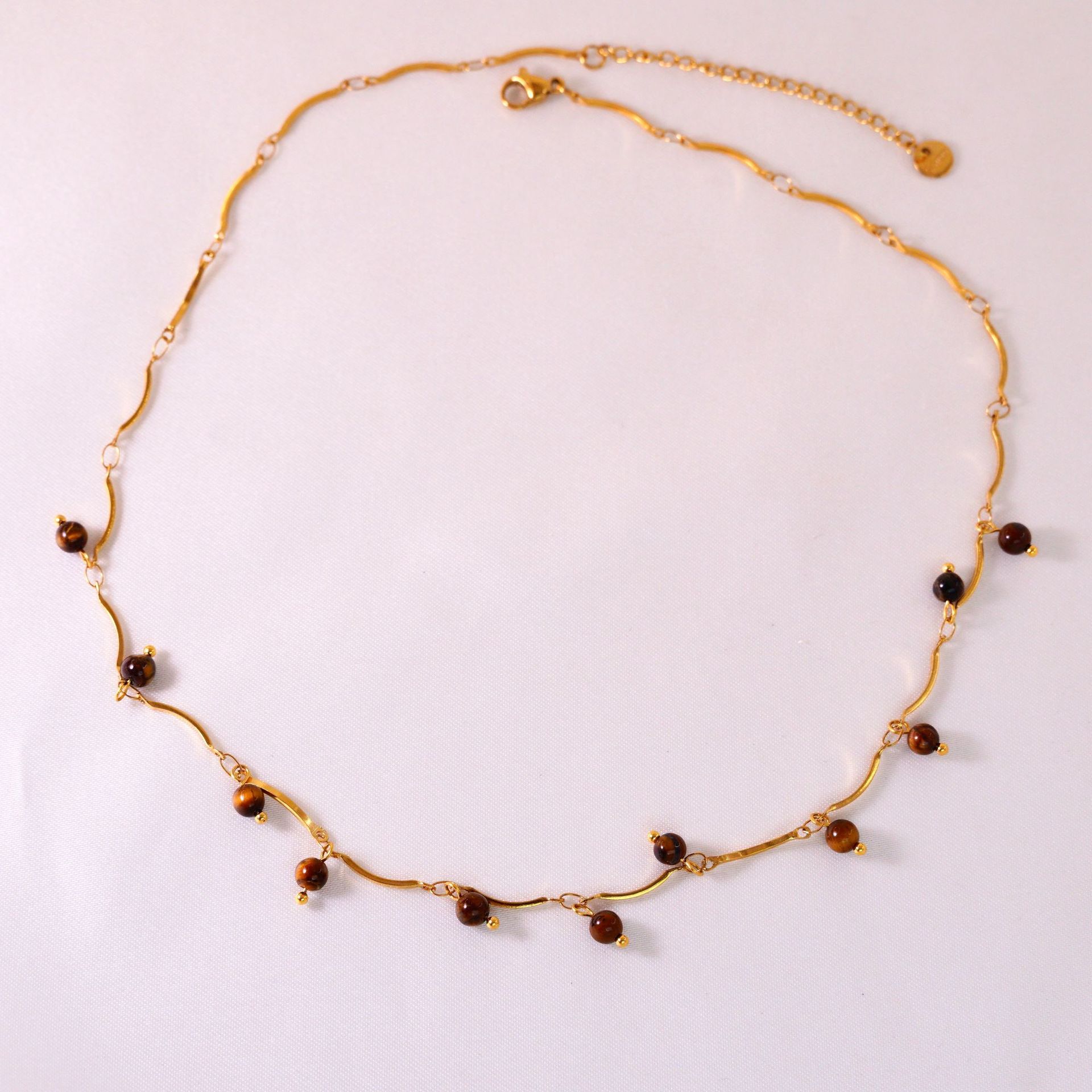 2:Yellow tiger stone tassel necklace