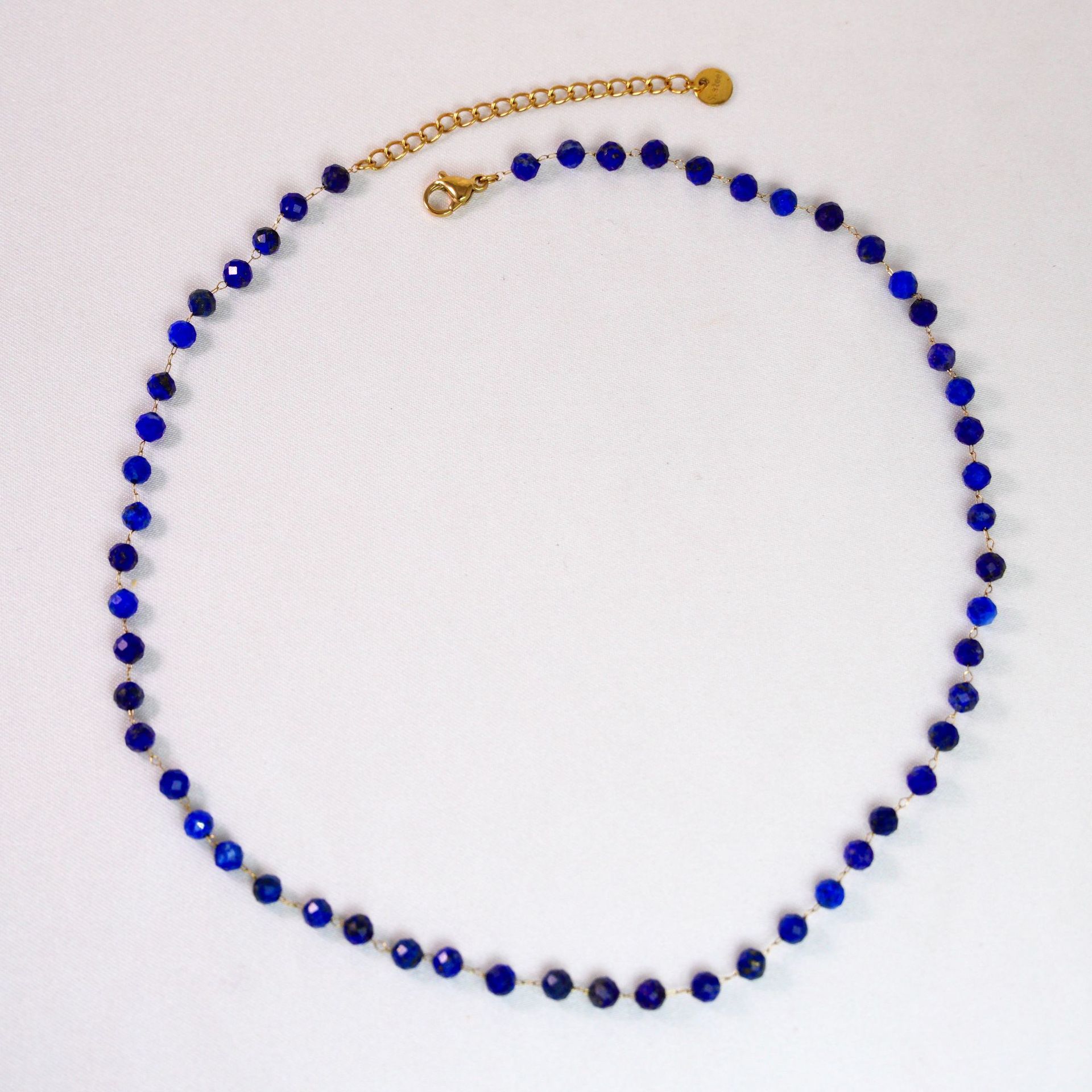 Lapis lazuli handmade chain