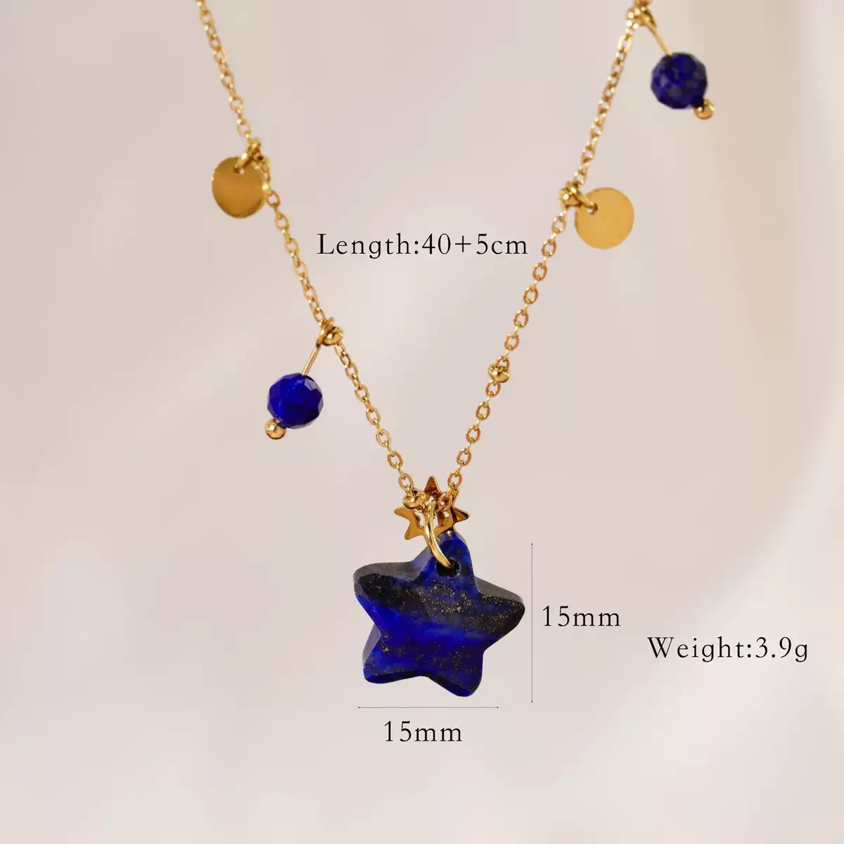 Lapis lazuli pentagram