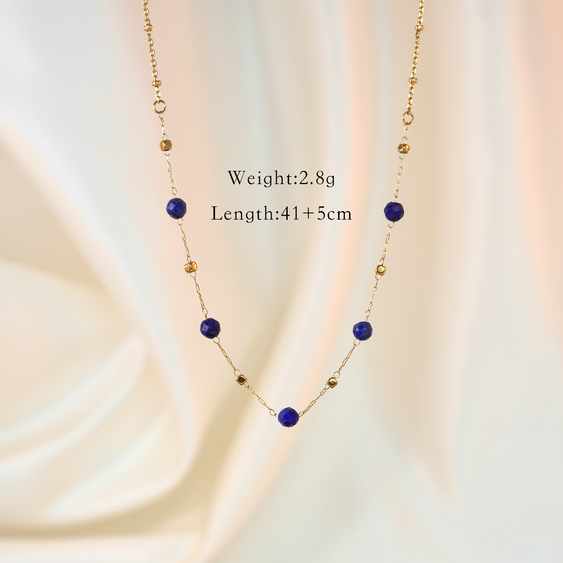3:Lapis lazuli handmade chain