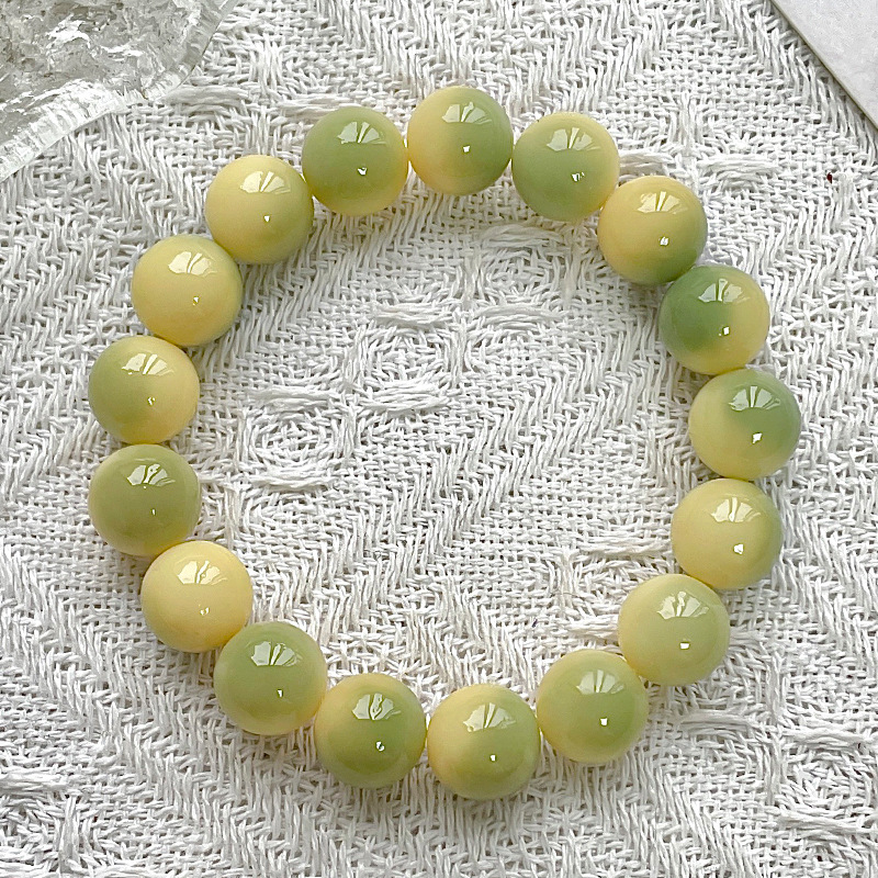 Small lime bead bracelet 10mm