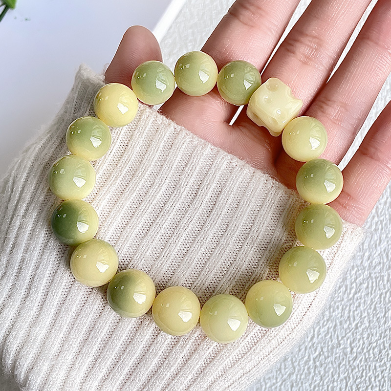 Small Lime Beaded Cheese Bracelet 10mm