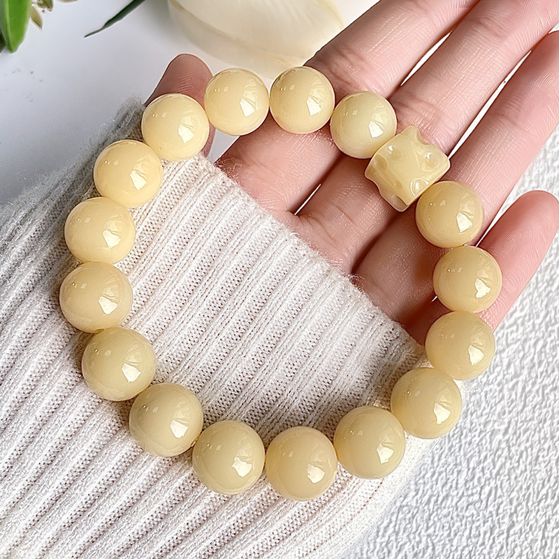 Jade Yellow Cheese String 10mm