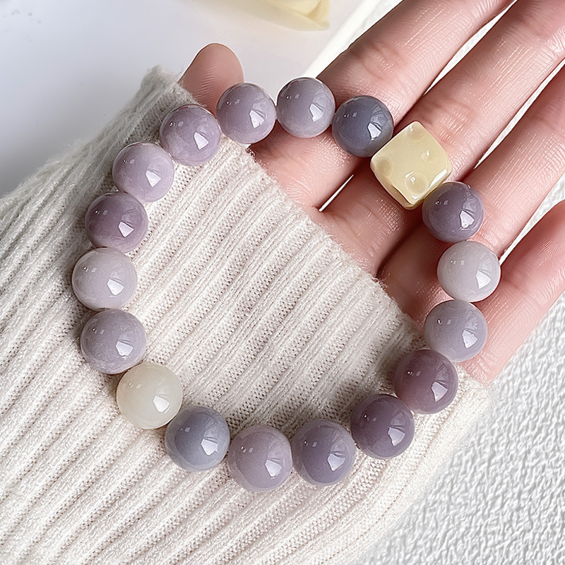 Purple Dream Cloud Shuttle Cheese Handstring 10mm