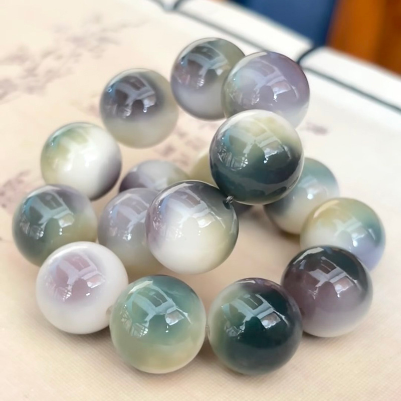 15:Mermaid tears round beads single circle