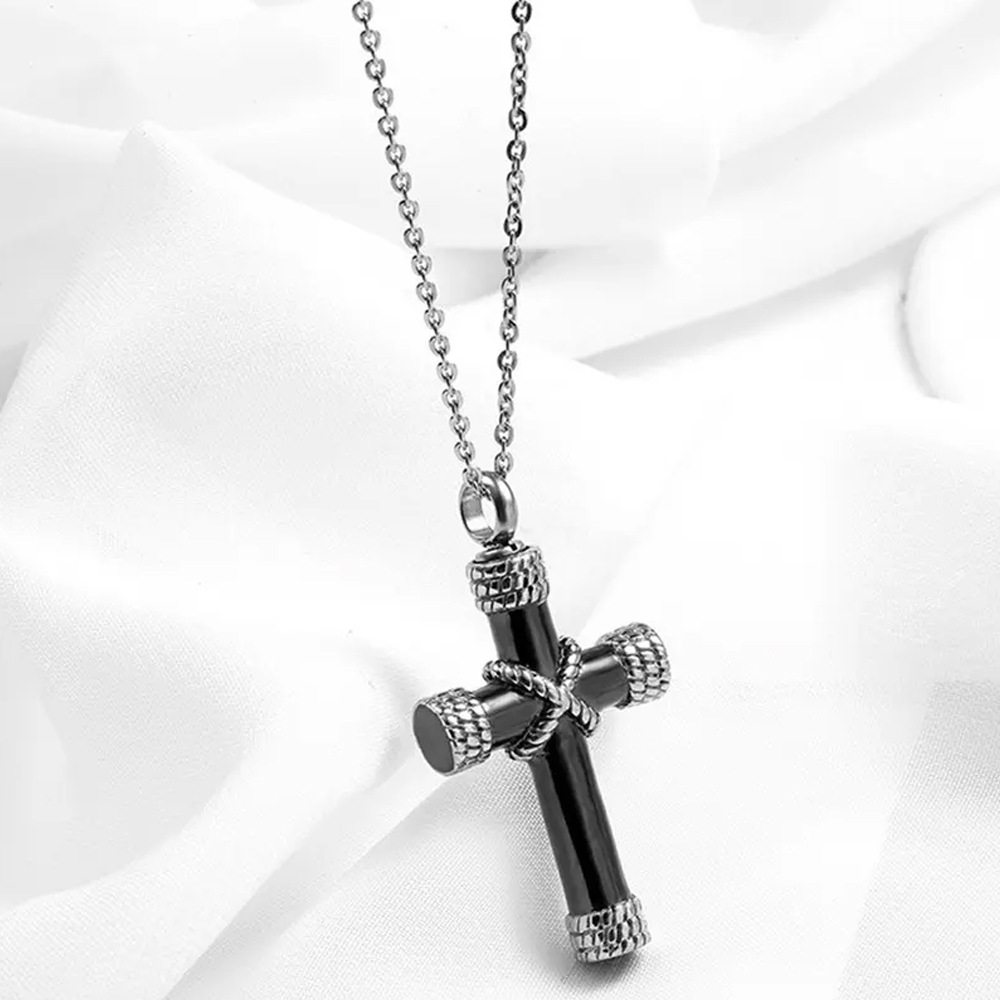 Black cross pendant