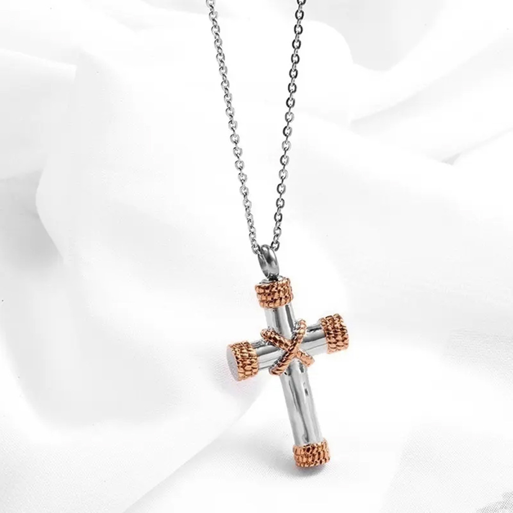 Rose gold cross pendant