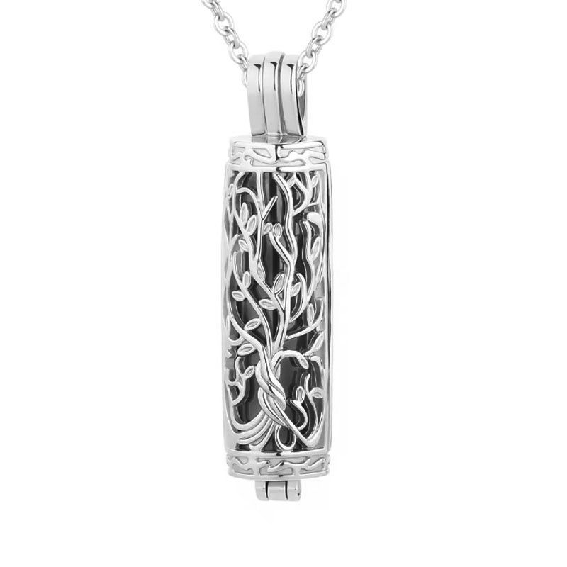 2:Black perforated cylindrical pendant