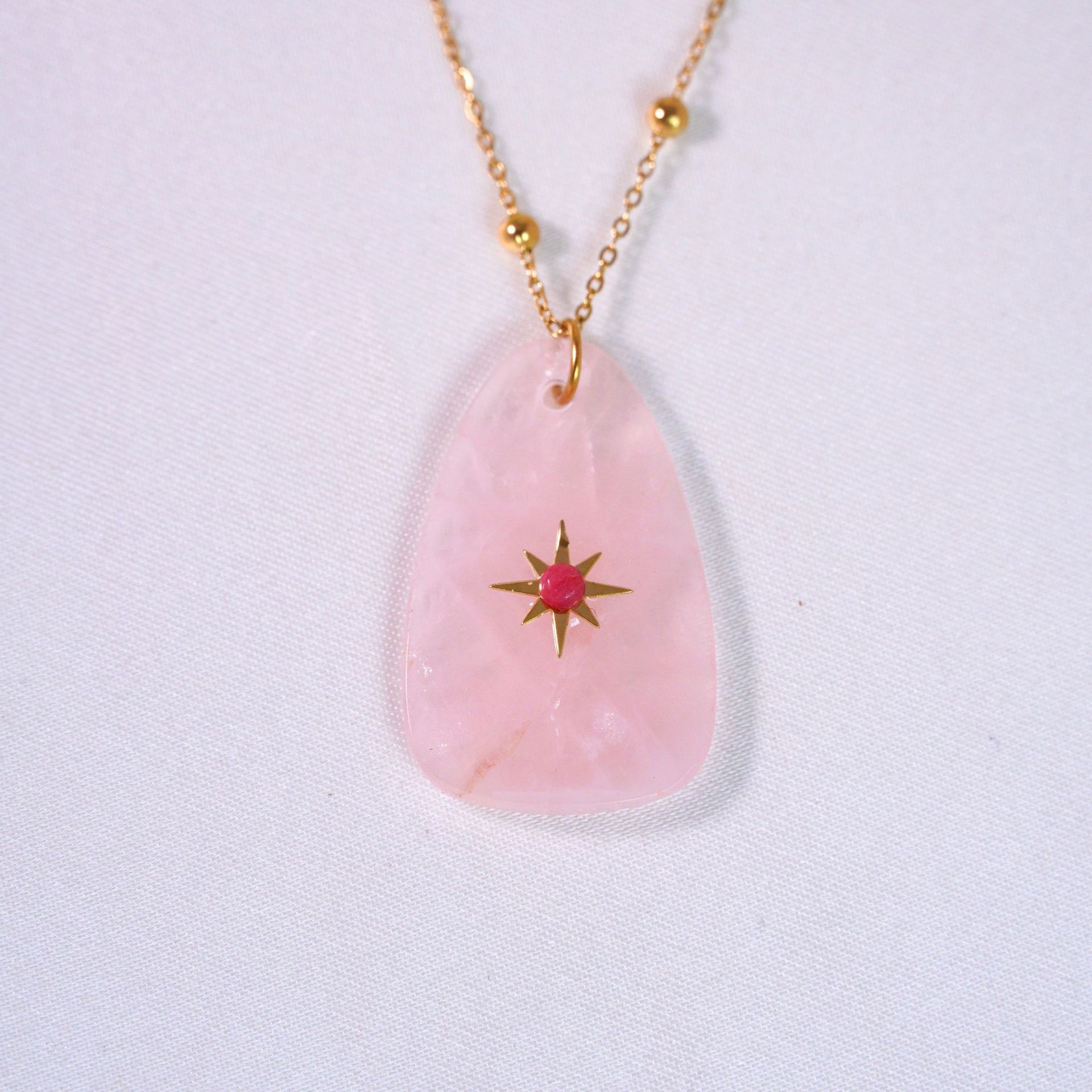Faceted Rose quartz