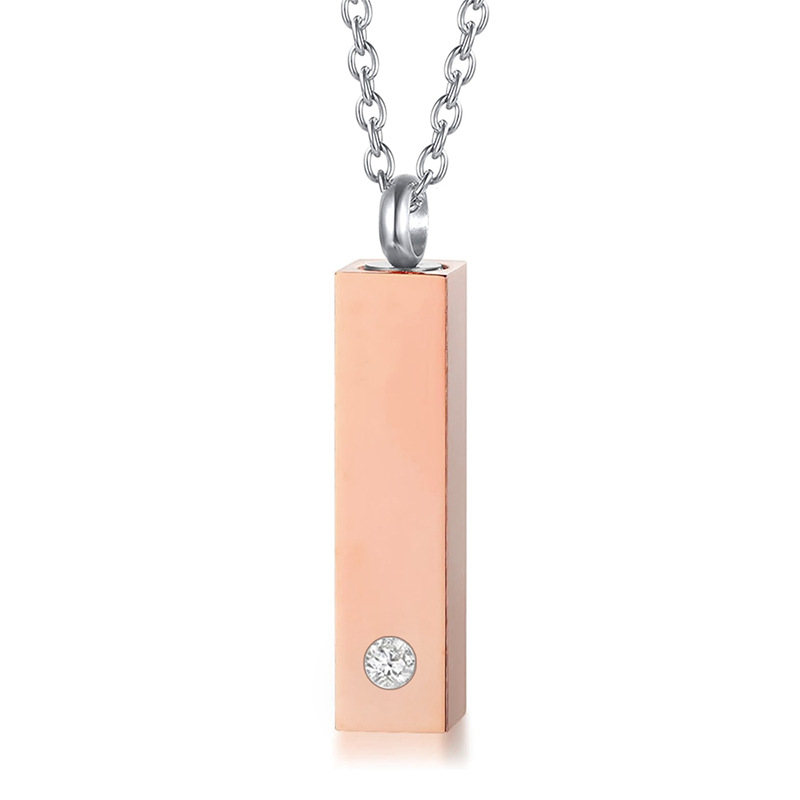 4:Rose gold alloy pendant 8*30mm