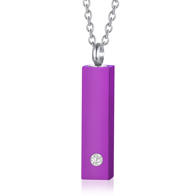 6:Purple alloy pendant 8*30mm