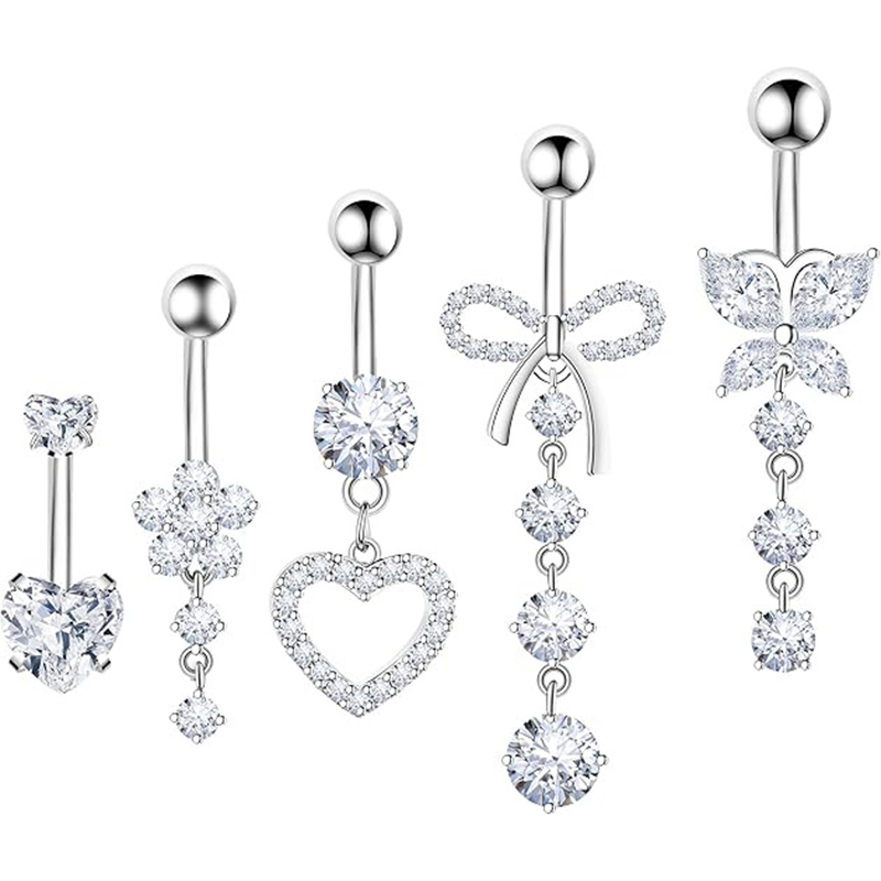 10:5pcs white zirconium