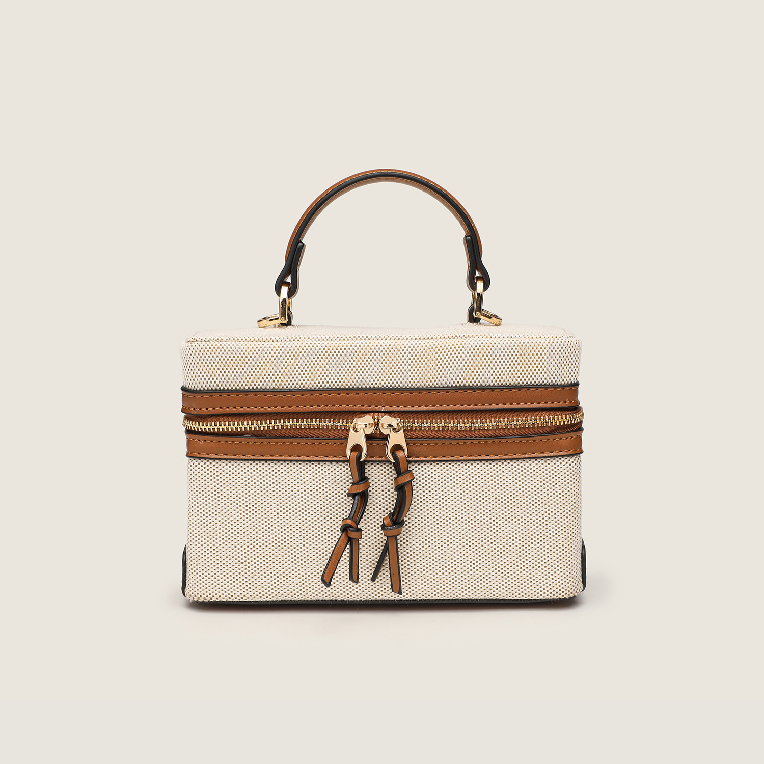 With leather brown