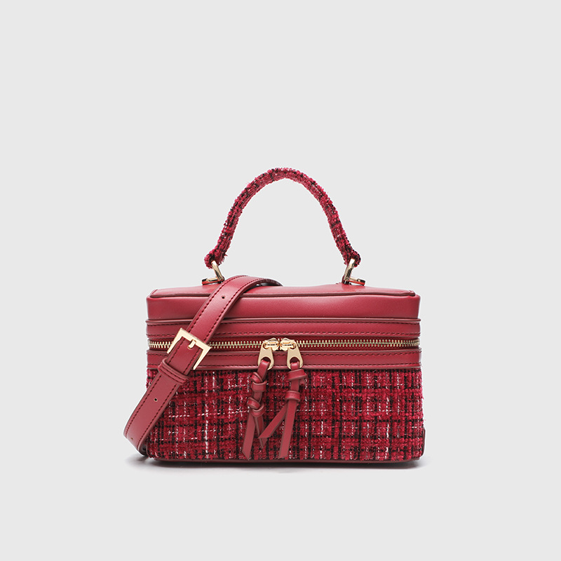 Woolen material red
