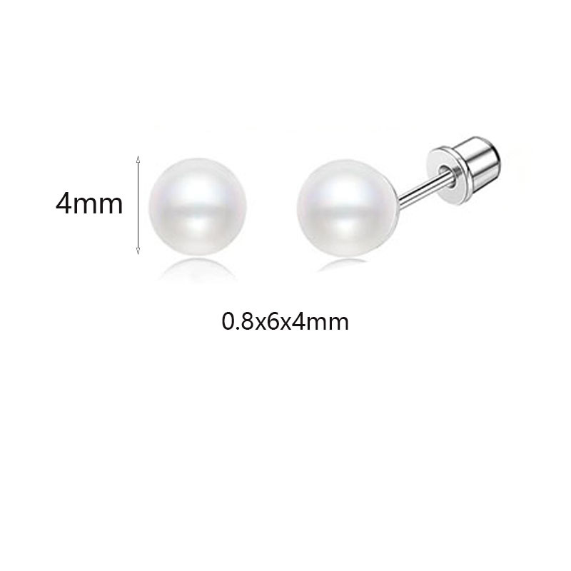 8:Pair of white pearl balls