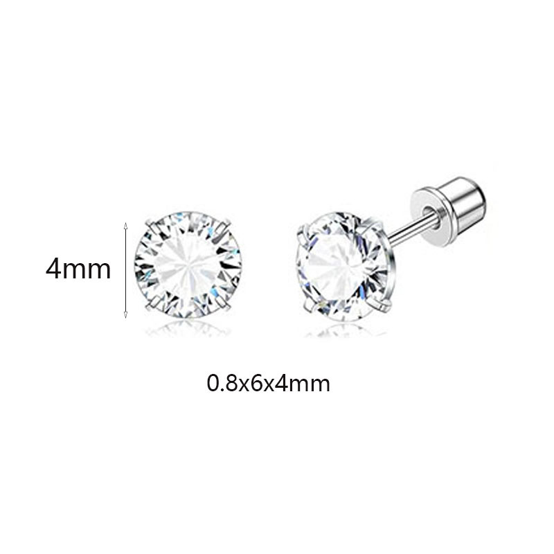 13:White round zirconium pair