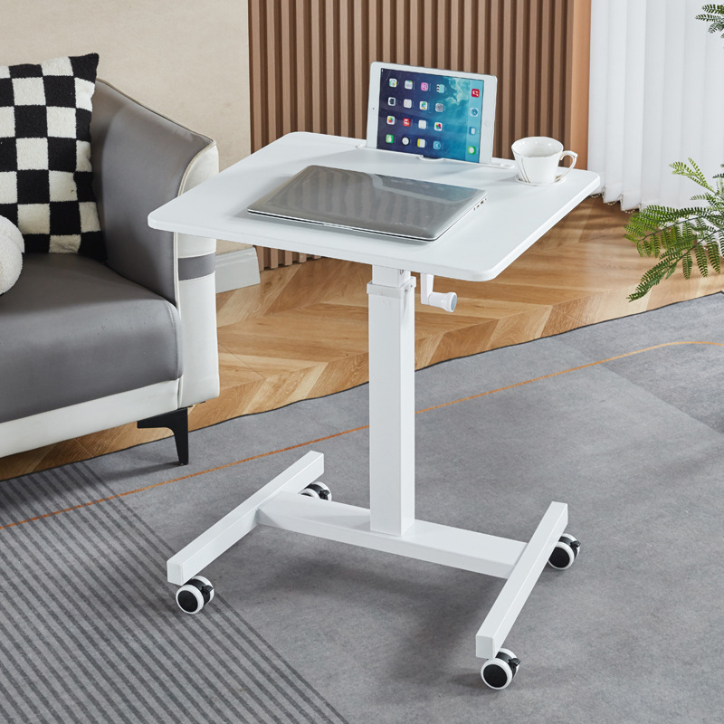 warm white  white table stand with holder