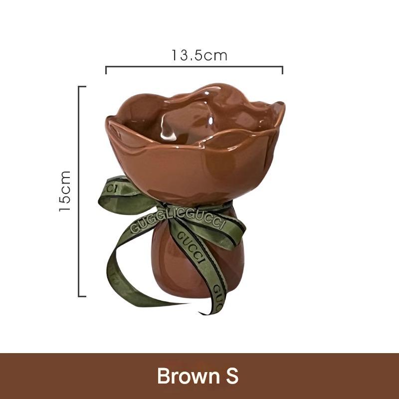 light brown small size with ribbon