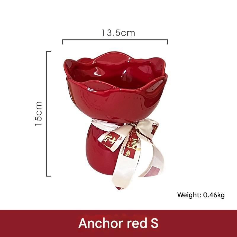 ankla red]small size with ribbon