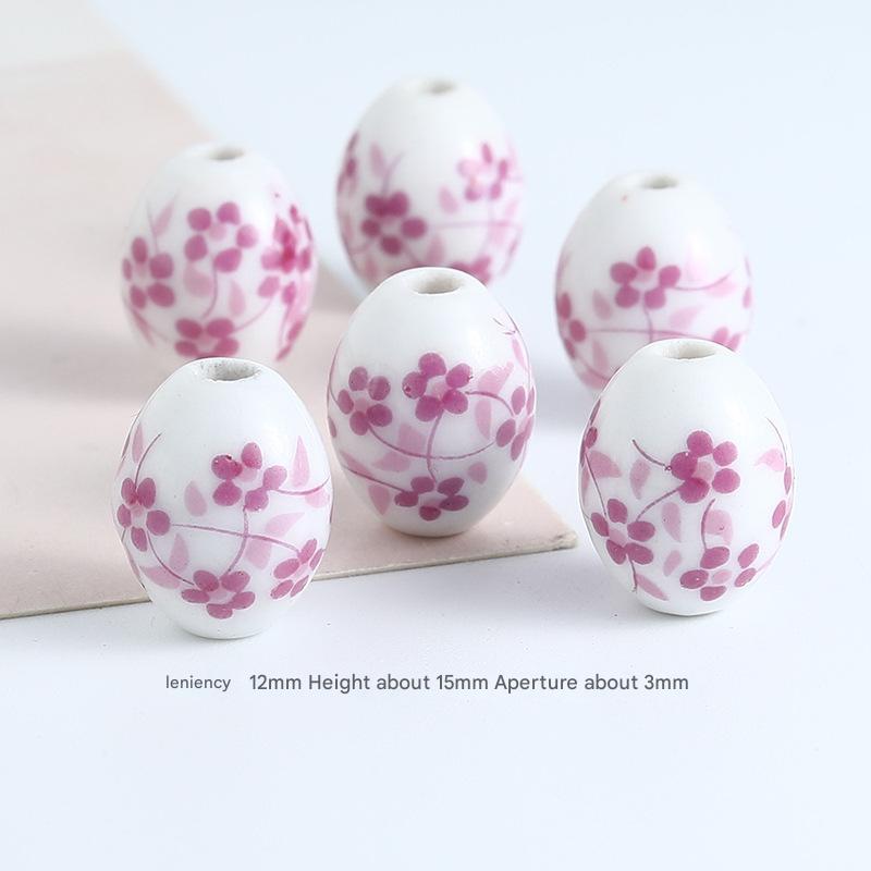 3:Steel film oval pink floral