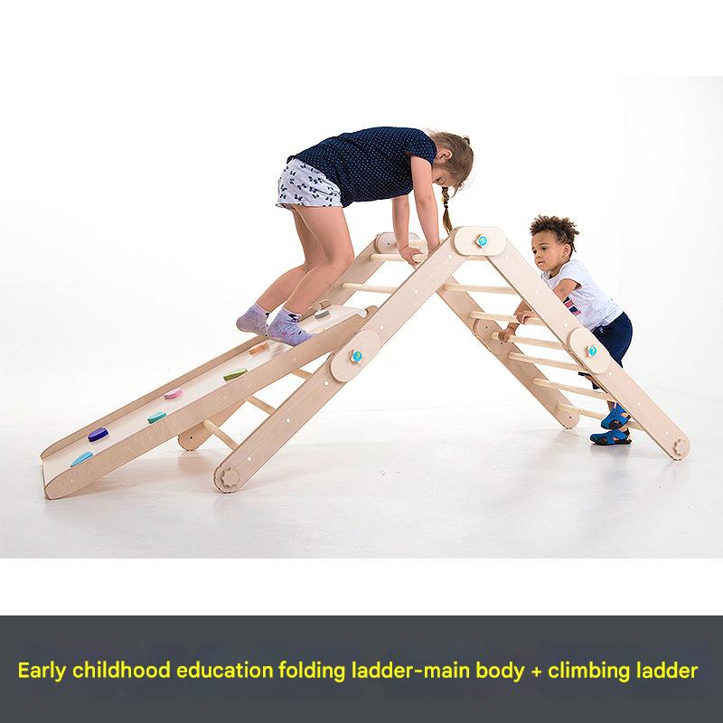 Folding ladder and slide