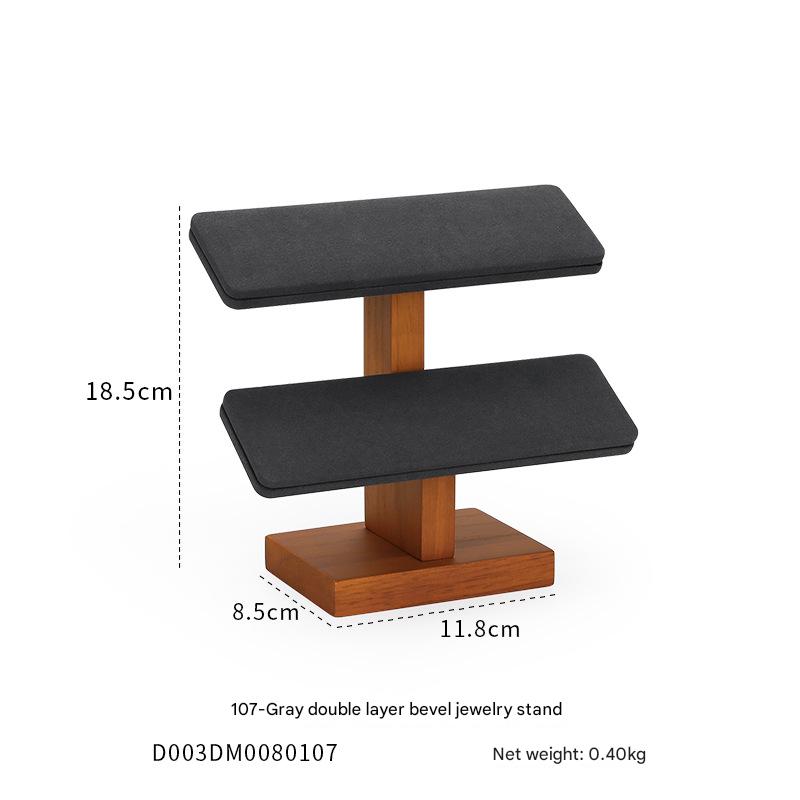 107-gray double beveled jewelry rack