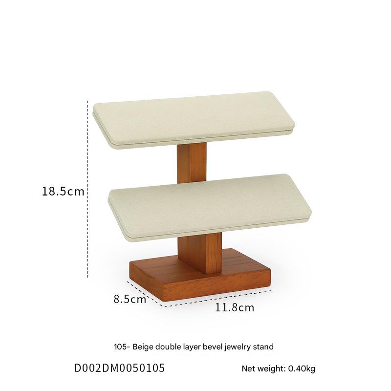 105-beige double beveled jewelry rack