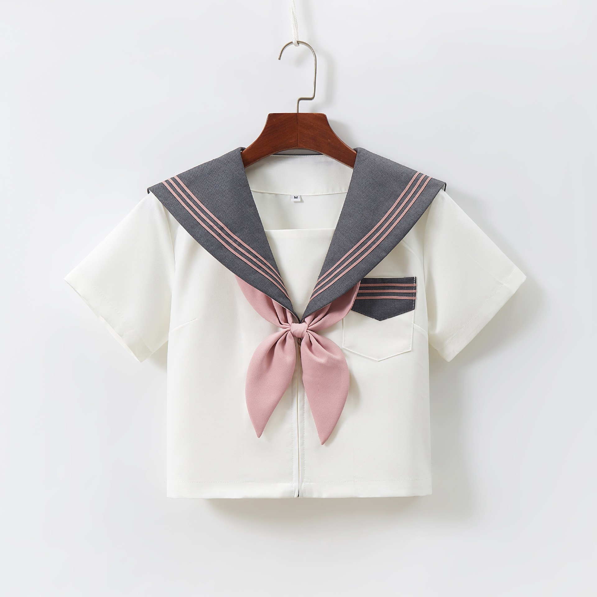 Short-sleeved top (with pink goldfish knot)