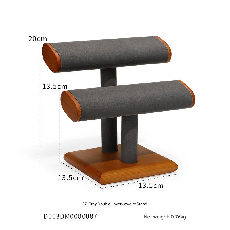 2:87-Gray [double] jewelry rack