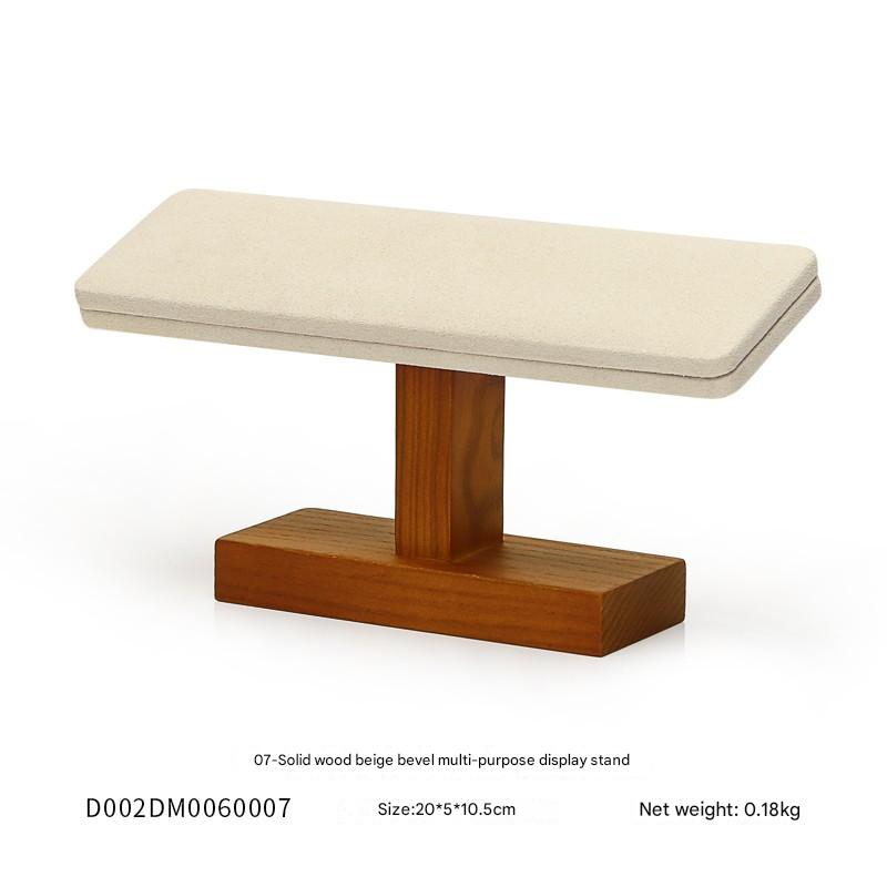 5:07-beige single-layer beveled jewelry rack