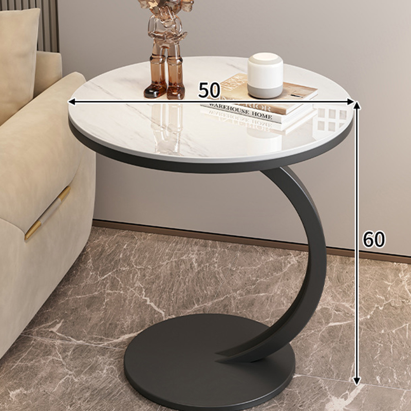 [C-shaped] 50cm glossy Snow Mountain Stone Rock   black frame