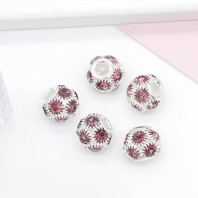 4:Light purple diamond with a silver base