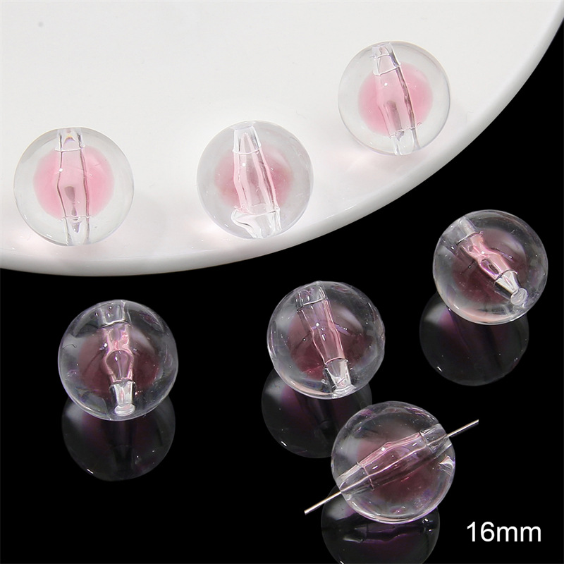 4:Pink beads 16mm/ aperture of about 2.5mm