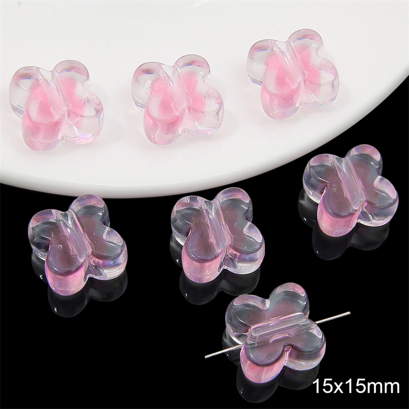 6:Pink butterfly beads 15x 15mm/ aperture about 2.5mm