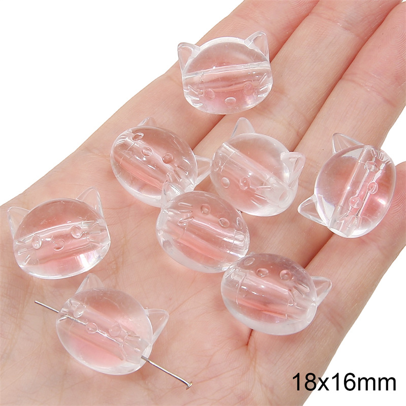 11:Pink cat head beads 18x 16mm/ aperture about 3mm