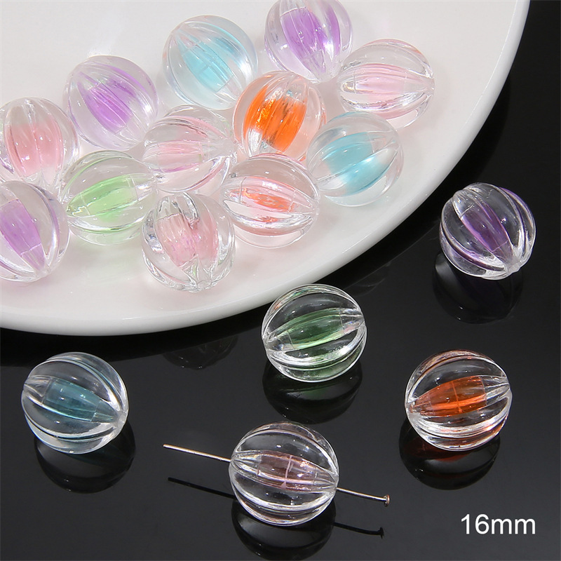13:Random mixed color pumpkin beads 16mm/ aperture about 2mm